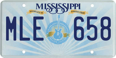 MS license plate MLE658