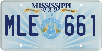 MS license plate MLE661