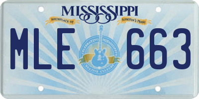 MS license plate MLE663
