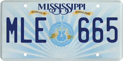 MS license plate MLE665