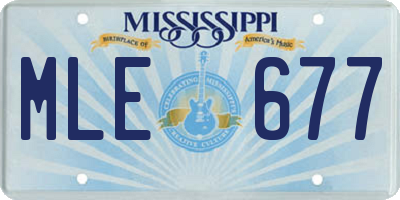 MS license plate MLE677