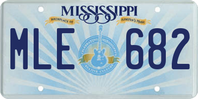 MS license plate MLE682