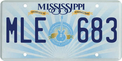 MS license plate MLE683
