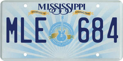 MS license plate MLE684