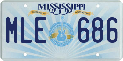 MS license plate MLE686