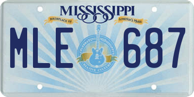 MS license plate MLE687