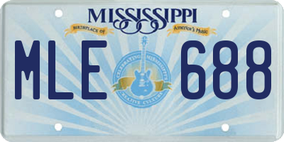MS license plate MLE688