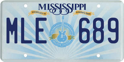 MS license plate MLE689