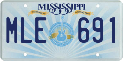 MS license plate MLE691