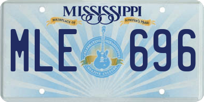 MS license plate MLE696