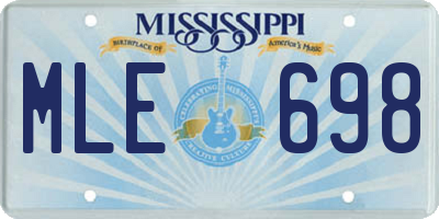 MS license plate MLE698