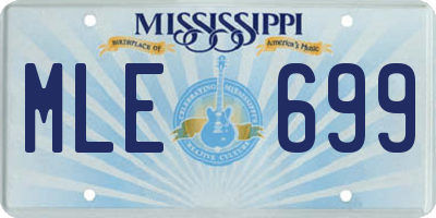 MS license plate MLE699