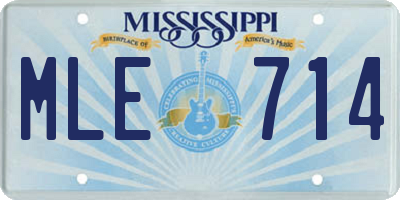 MS license plate MLE714
