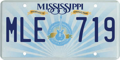 MS license plate MLE719