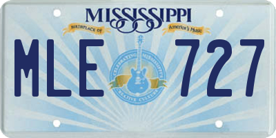 MS license plate MLE727