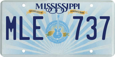 MS license plate MLE737