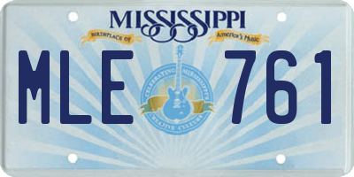 MS license plate MLE761