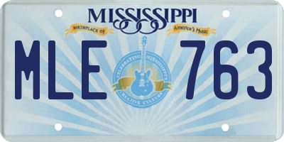 MS license plate MLE763