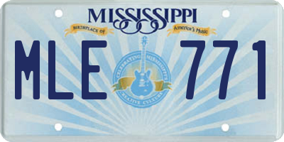 MS license plate MLE771