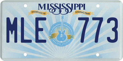 MS license plate MLE773
