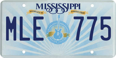 MS license plate MLE775