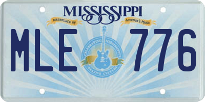 MS license plate MLE776