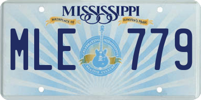 MS license plate MLE779