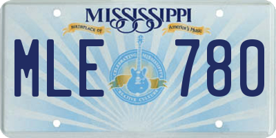 MS license plate MLE780