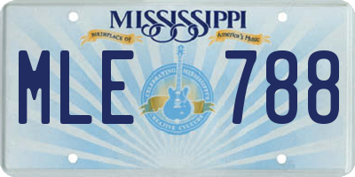 MS license plate MLE788