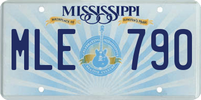 MS license plate MLE790