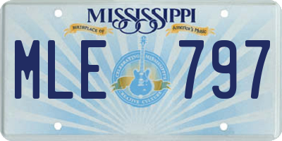 MS license plate MLE797