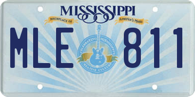 MS license plate MLE811