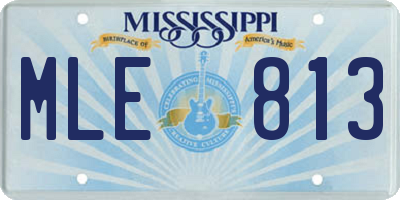 MS license plate MLE813