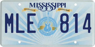MS license plate MLE814