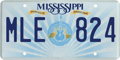MS license plate MLE824