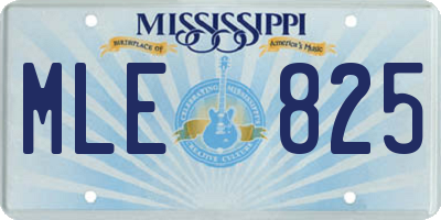 MS license plate MLE825
