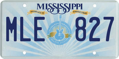 MS license plate MLE827
