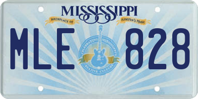 MS license plate MLE828
