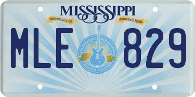 MS license plate MLE829