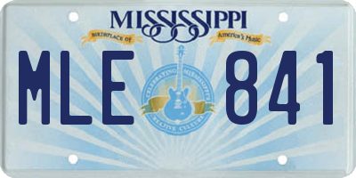 MS license plate MLE841