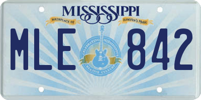 MS license plate MLE842