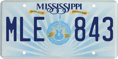 MS license plate MLE843