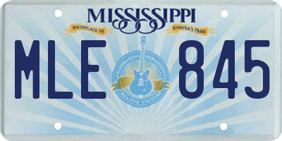 MS license plate MLE845