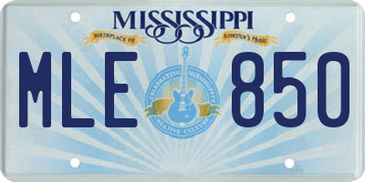 MS license plate MLE850