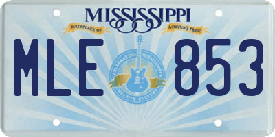 MS license plate MLE853