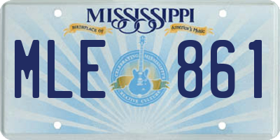 MS license plate MLE861