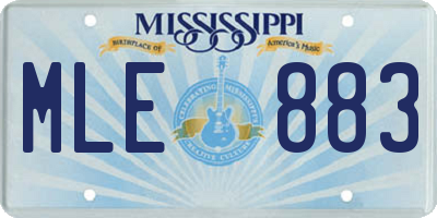 MS license plate MLE883
