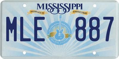 MS license plate MLE887