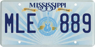 MS license plate MLE889