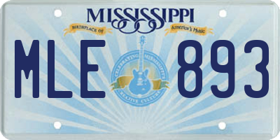 MS license plate MLE893